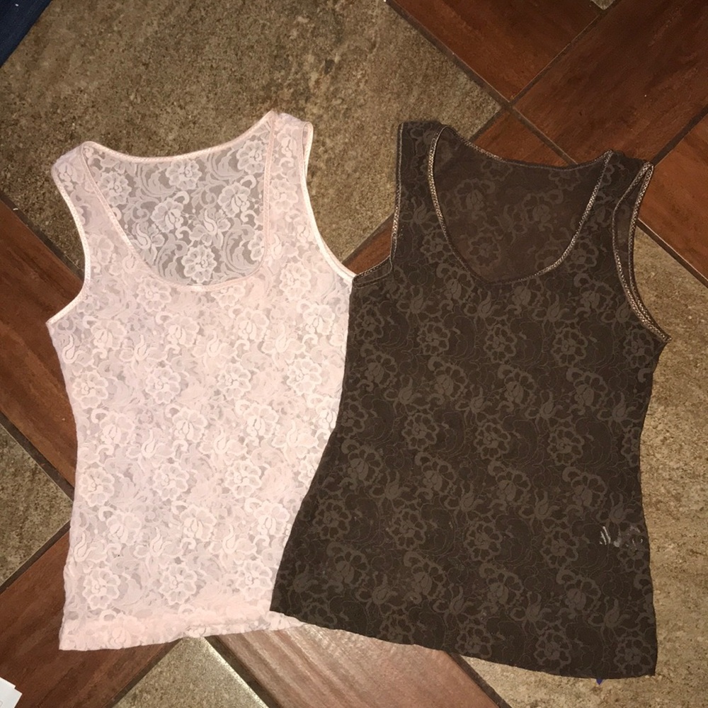 2 lace tank tops